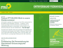 Tablet Screenshot of gruene-viernheim.de